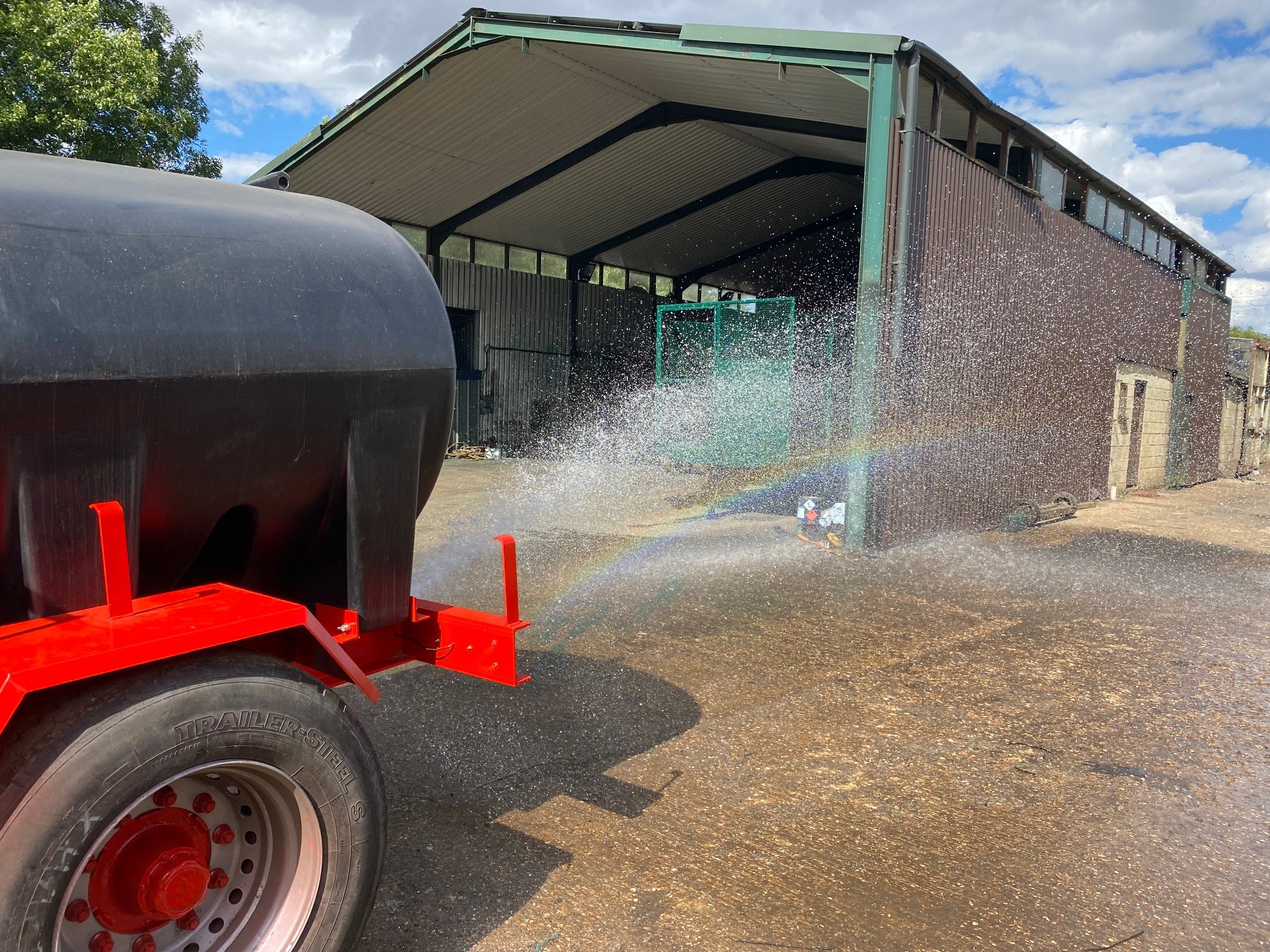 Water storage tank supplying water on a UK agricultural site, supporting water resilience during drought and hosepipe restrictions.