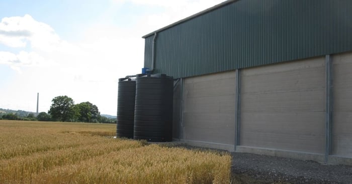 Large plastic tanks for rainwater harvesting