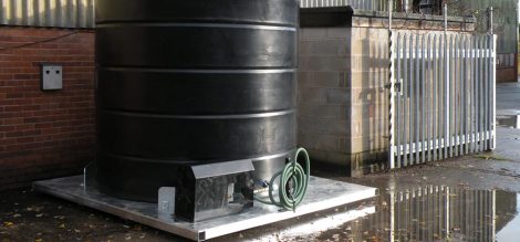 Bespoke base frame with vertical water tank
